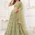 Green Thread & Sequins Embroidery Work Net Lehenga