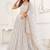 White Thread & Sequins Embroidery Work Net Lehenga