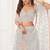 White Thread & Sequins Embroidery Work Net Lehenga