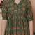 Green women's pure cotton jaipuri printed short top