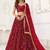Red Thread & Sequins Embroidery Work Net Lehenga
