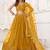 Mustard  Thread & Sequins Embroidery Work Net Lehenga