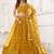 Mustard  Thread & Sequins Embroidery Work Net Lehenga