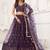 Wine Thread & Sequins Embroidery Work Net Lehenga