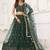 Green Thread & Sequins Embroidery Work Net Lehenga