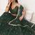 Green Thread & Sequins Embroidery Work Net Lehenga