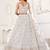 White Thread & Sequins Embroidery Work Net Lehenga