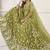 Olive Green Thread & Sequins Embroidery Work Net Lehenga