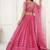 Pink Thread & Sequins Embroidery Work Net Lehenga