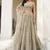 Beige Thread & Sequins Embroidery Work Net Lehenga