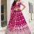 Pink Thread & Sequins Embroidery Work Net Lehenga