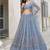 Sky Blue Thread & Sequins Embroidery Work Net Lehenga