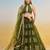 Mehendi Green Thread & Sequins Embroidery Work Net Lehenga