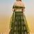 Mehendi Green Thread & Sequins Embroidery Work Net Lehenga