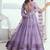 Purple Thread & Sequins Embroidery Work Net Lehenga