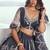 Dark Grey Thread & Sequins Embroidery Work Net Lehenga