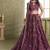 Wine Thread & Sequins Embroidery Work Net Lehenga