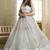 Light Grey Thread & Sequins Embroidery Work Net Lehenga