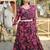 Purple Faux Georgette Printed Gown     Trendy & Lightweight Elegance