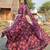 Purple Faux Georgette Printed Gown     Trendy & Lightweight Elegance