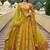 Yellow silk embroidered lehenga choli with dupatta