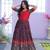 Wine Dola Printed Gown         Flowing     Stylish