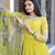 Yellow Zari Embroidered Gown             Festive