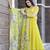 Yellow Zari Embroidered Gown             Festive
