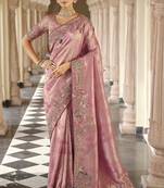 Premium designer soft silk weaving saree with rich embroidery & heavy work blouse