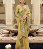 Premium designer soft silk weaving saree with rich embroidery & heavy work blouse