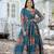 Rama Embroidered & Printed Georgette Gown     Party Wear