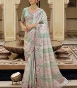 Exquisite designer silk saree with beautiful zari weave & heavy blouse work