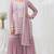 Pink embroidered georgette semi-stitched palazzo style salwar suit