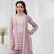 Pink embroidered georgette semi-stitched palazzo style salwar suit