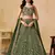 GREEN SEQUINS & THREAD EMBROIDERED LEHENGA CHOLI