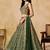 GREEN SEQUINS & THREAD EMBROIDERED LEHENGA CHOLI