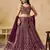 PURPLE SEQUINS & THREAD EMBROIDERED GEORGETTE LEHENGA CHOLI