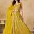 YELLOW SEQUINS & THREAD EMBROIDERED GEORGETTE LEHENGA CHOLI