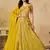 YELLOW SEQUINS & THREAD EMBROIDERED GEORGETTE LEHENGA CHOLI