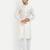 White pure rayon wedding special premium designer kurta pyjama