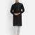 Black pure rayon wedding special premium designer kurta pyjama
