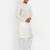 White pure rayon wedding special premium designer kurta pyjama