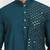 Petrol blue pure rayon wedding special premium designer kurta pyjama