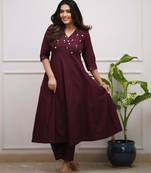 Rayon solid kurti with pant
