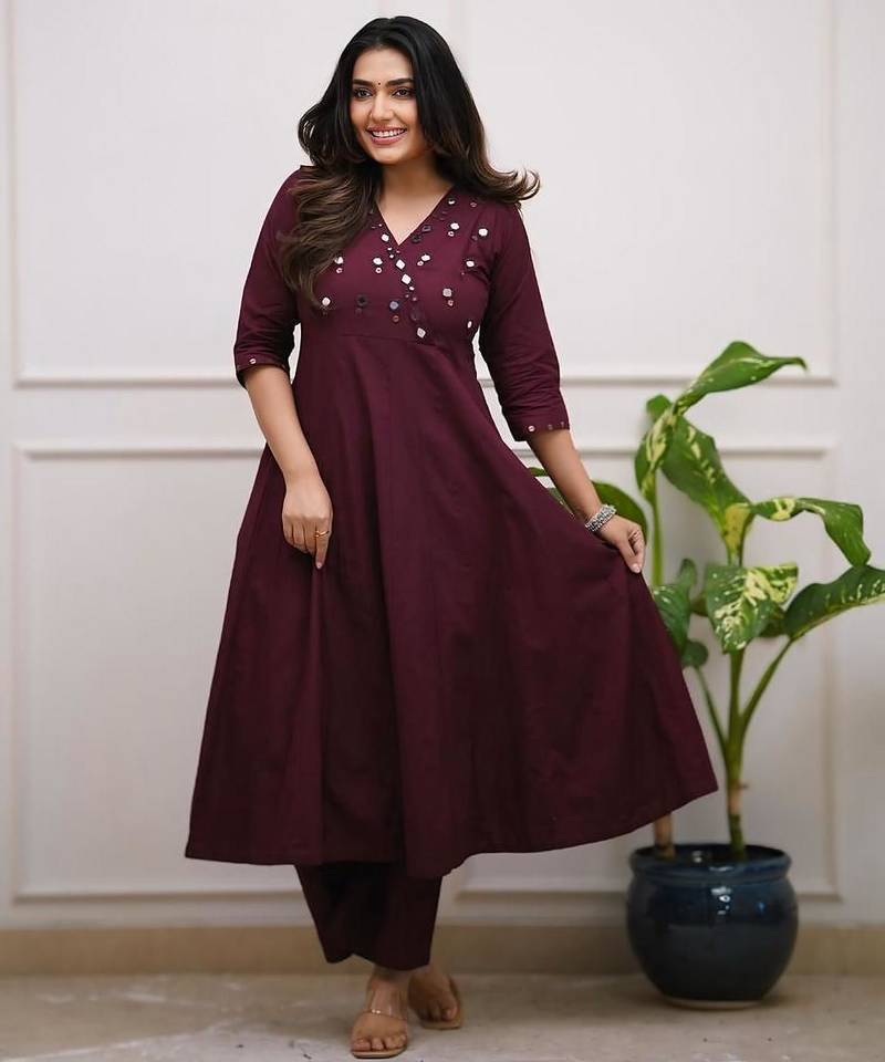Rayon solid kurti with pant