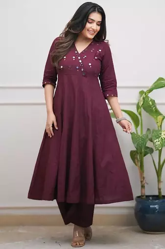 Rayon solid kurti with pant