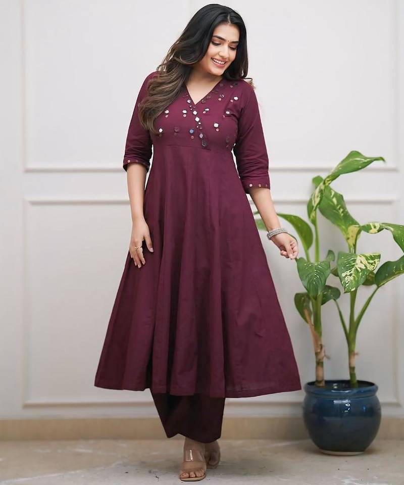Rayon solid kurti with pant
