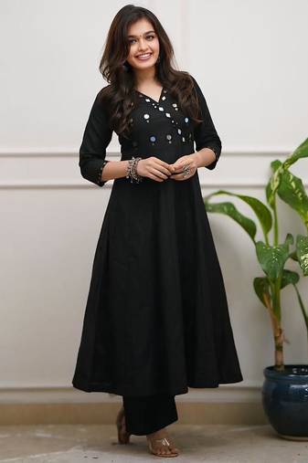 Rayon solid kurti with pant