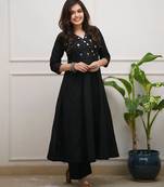 Rayon solid kurti with pant