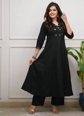 Rayon solid kurti with pant 3